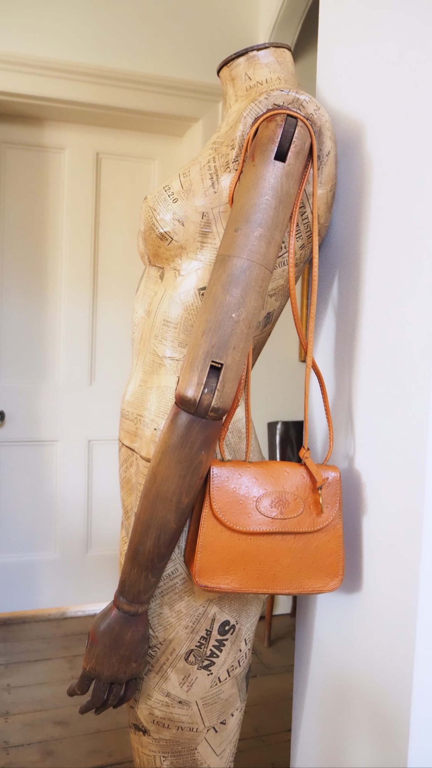 Mulberry Vintage Ostrich Crossbody Bag