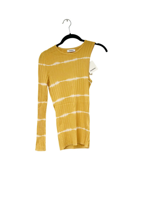 Sandro Ribbed Asymmetric Sleeve Top, Sz 1 (New with Tags)