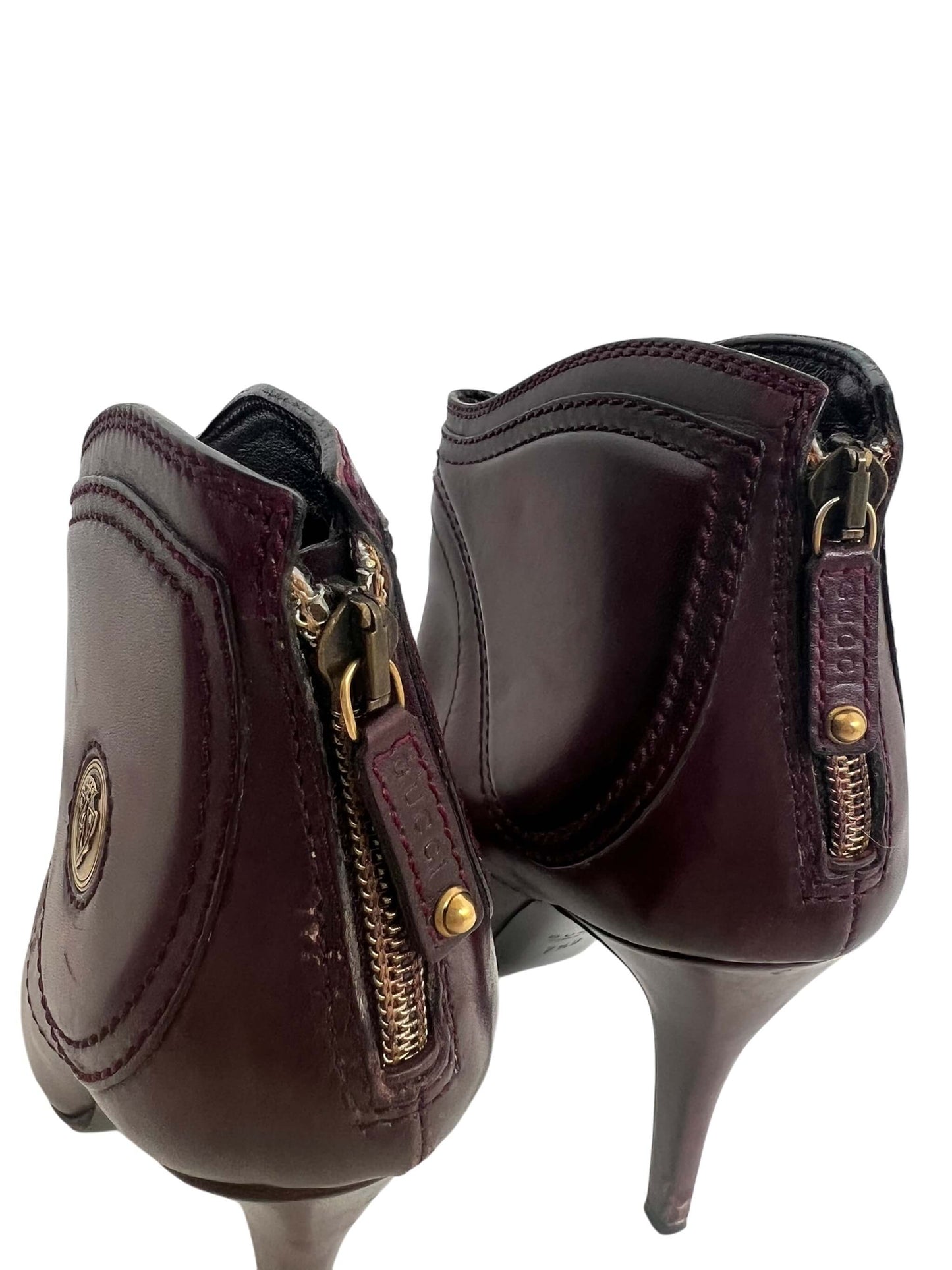 Gucci Leather Booties, Sz US 7.5