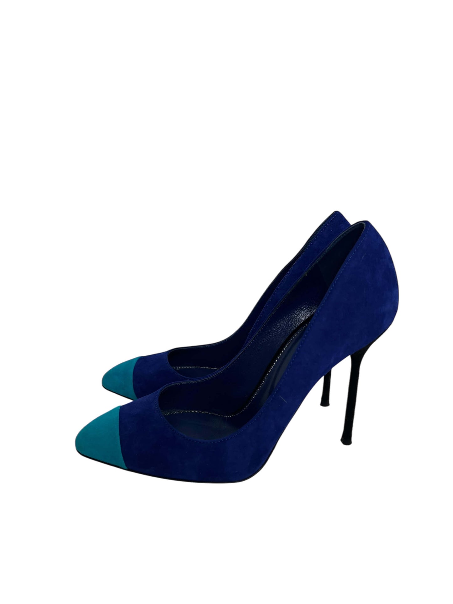 Sergio Rossi Suede Heels, Sz 37.5