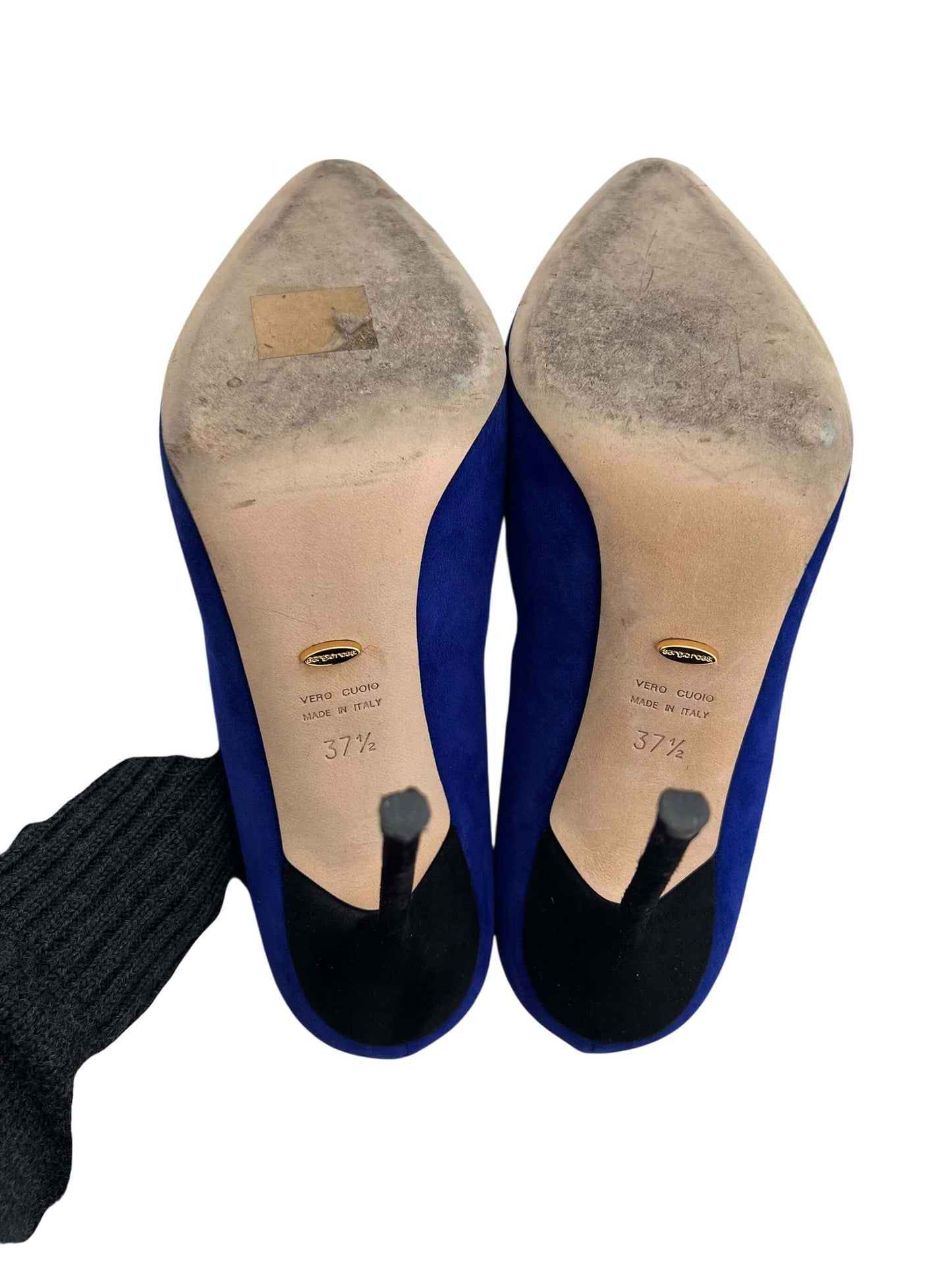 Sergio Rossi Suede Heels, Sz 37.5