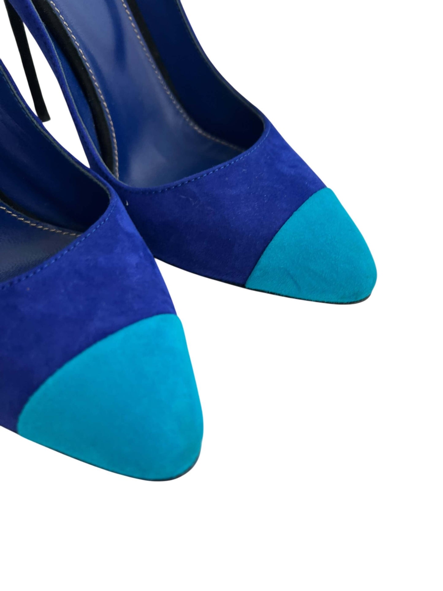 Sergio Rossi Suede Heels, Sz 37.5