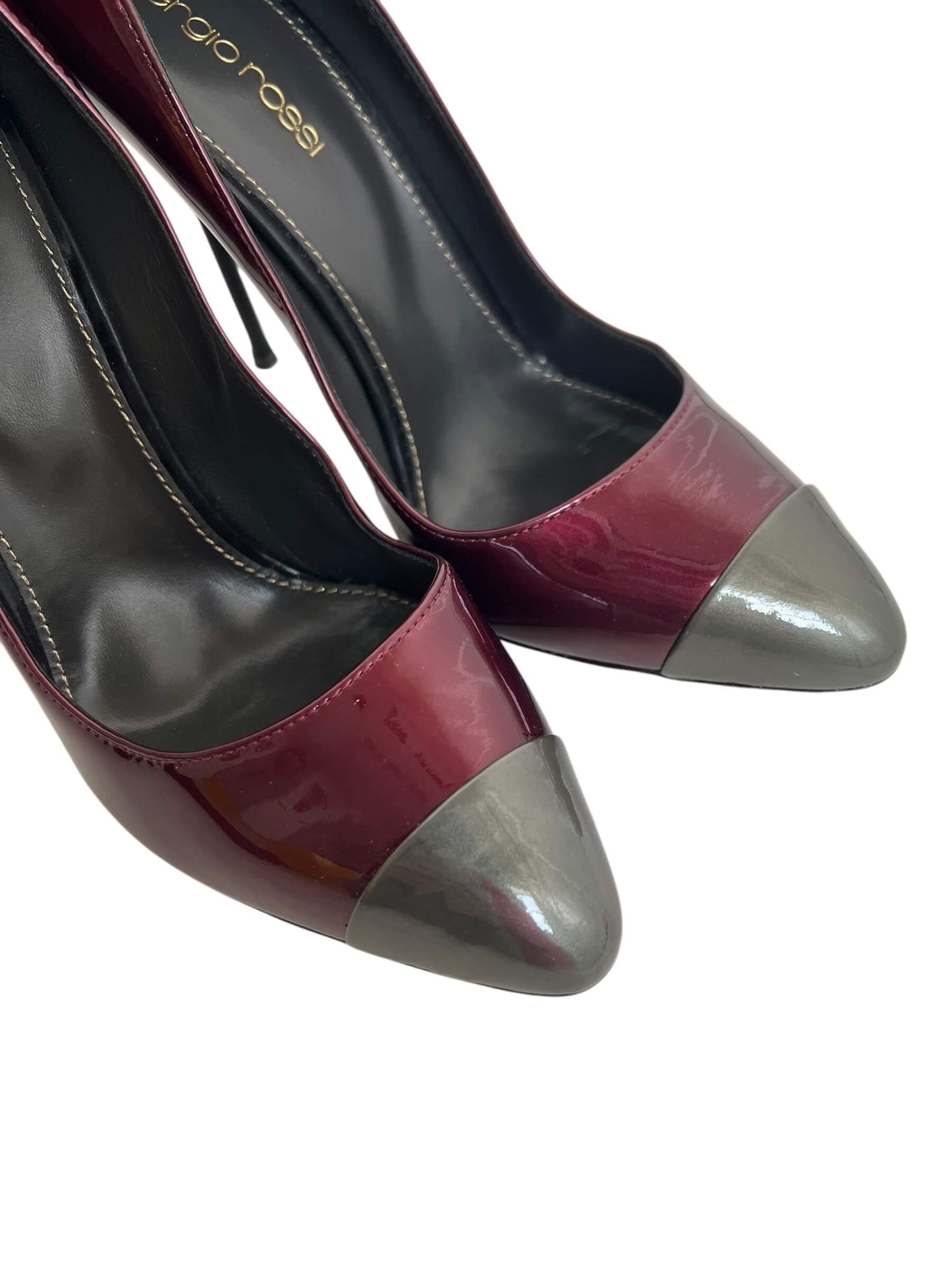 Sergio Rossi Patent Heels, Sz 37.5