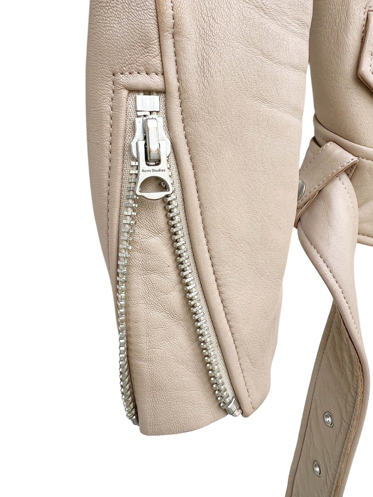 Acne Studios Moto Leather Jacket, Sz 32