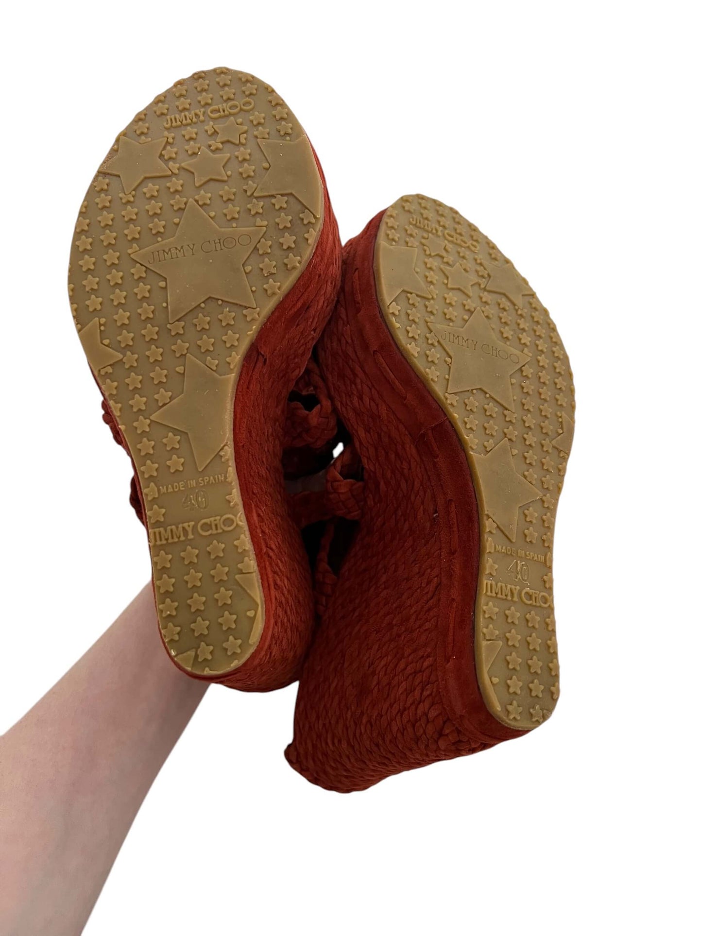 Jimmy Choo Suede Wedges, Sz 40