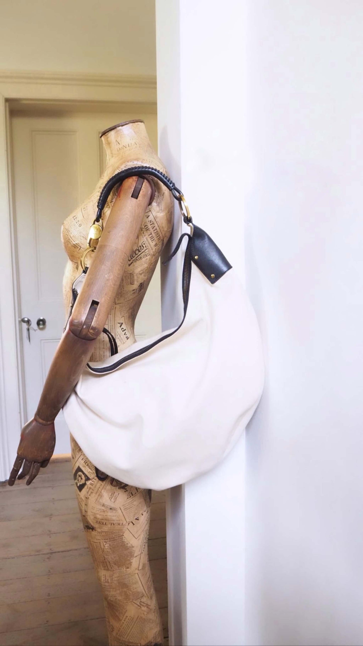 Gucci Cream Canvas Oversized Bag