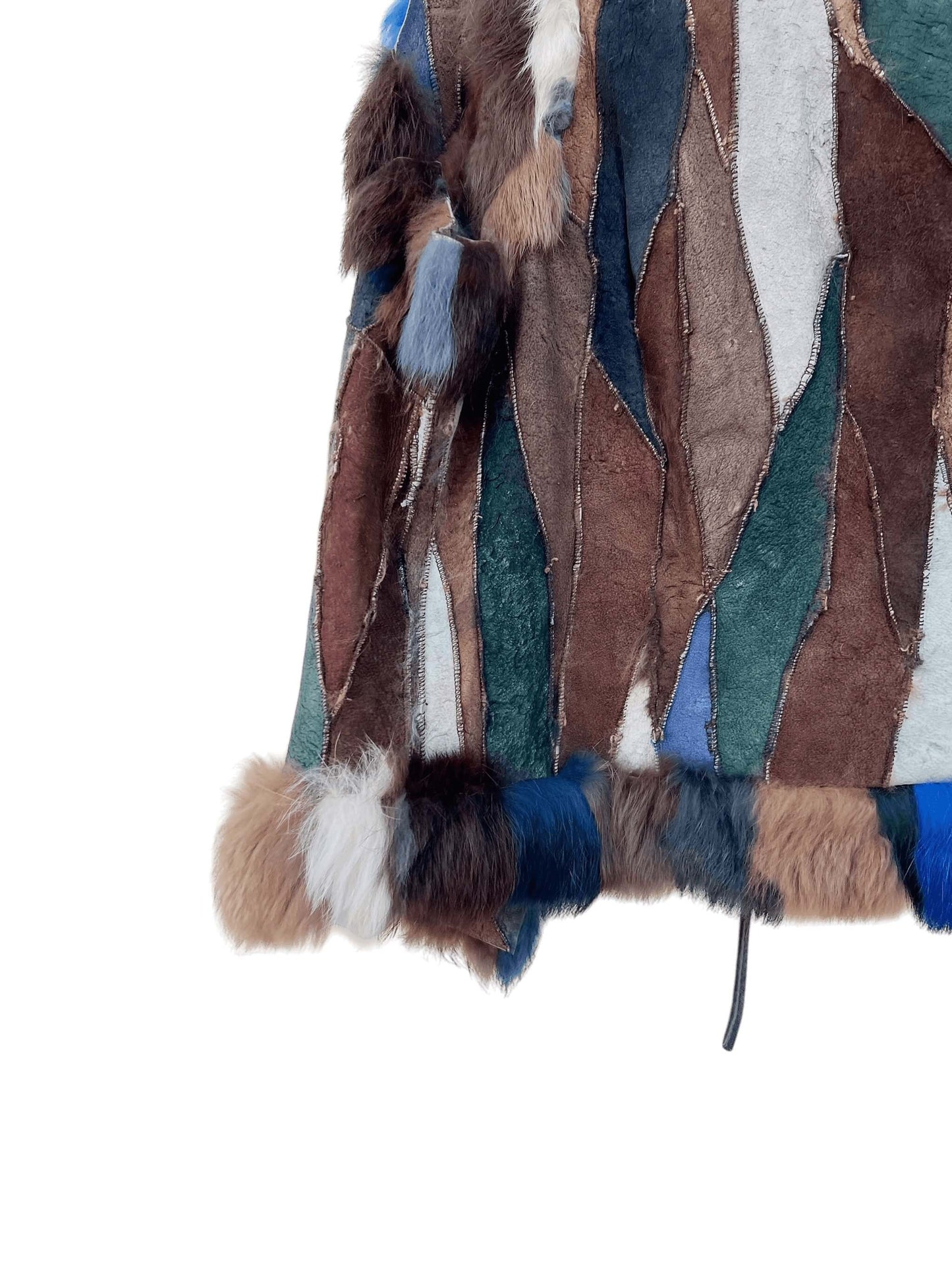 Bebe Patchwork Fur Gilet, Sz M