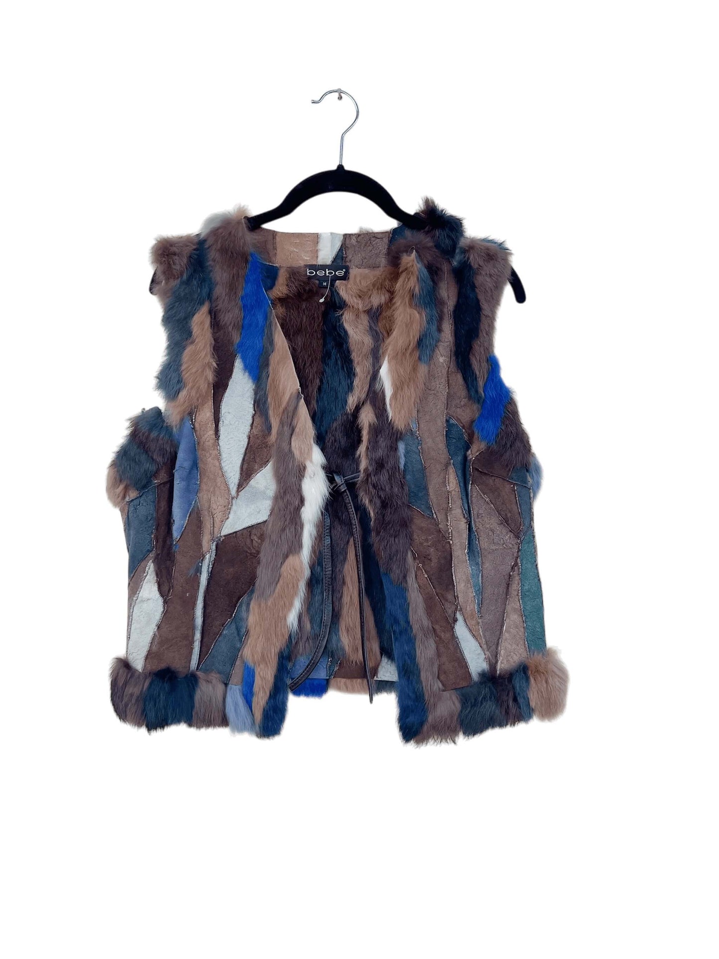 Bebe Patchwork Fur Gilet, Sz M