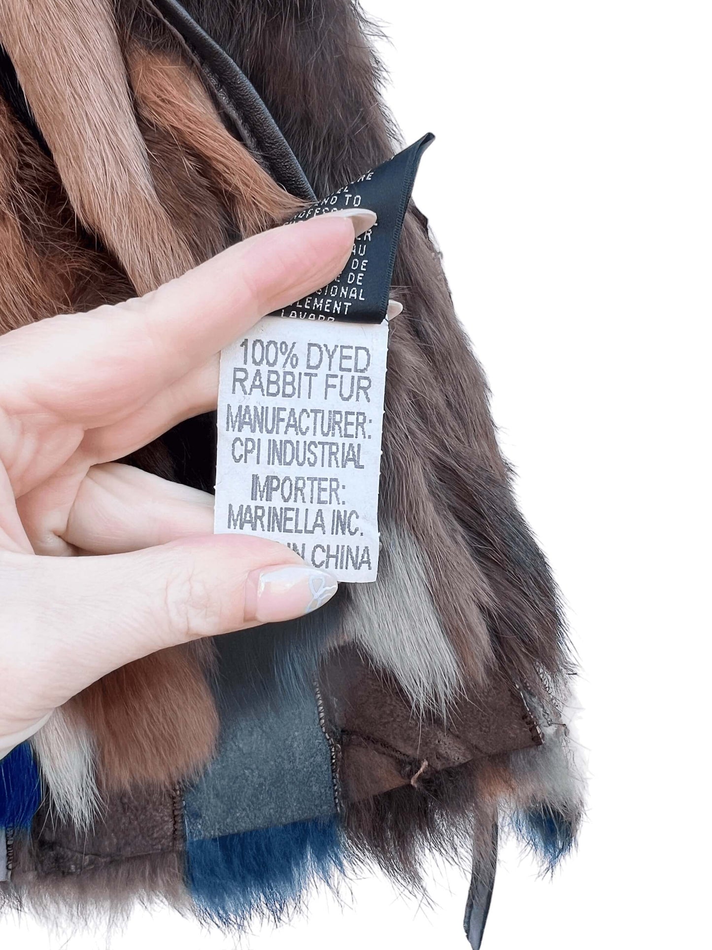 Bebe Patchwork Fur Gilet, Sz M