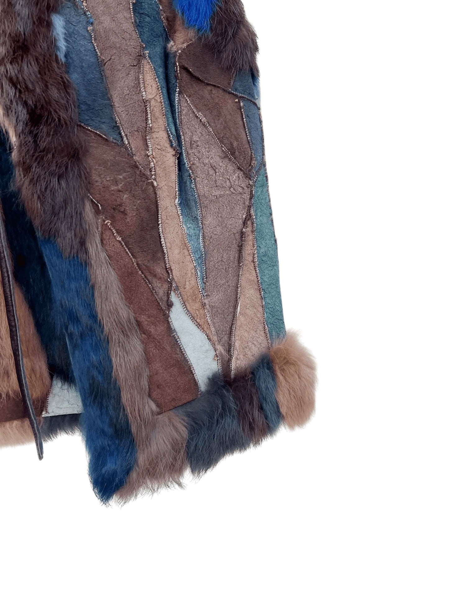 Bebe Patchwork Fur Gilet, Sz M