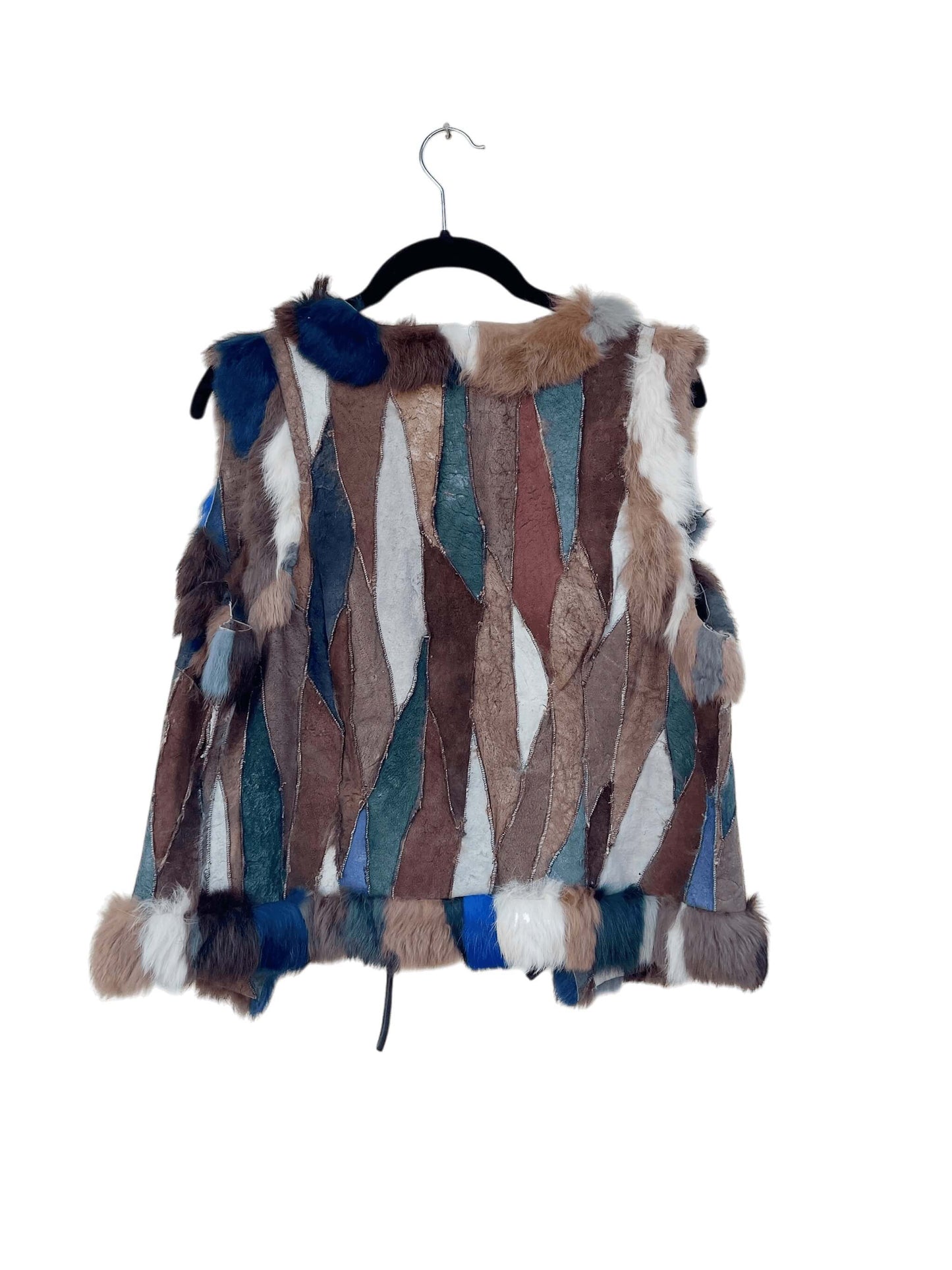 Bebe Patchwork Fur Gilet, Sz M