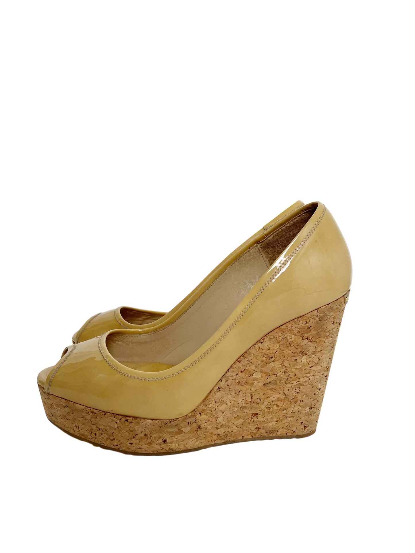 Jimmy Choo Cork Wedges, Sz 38.5