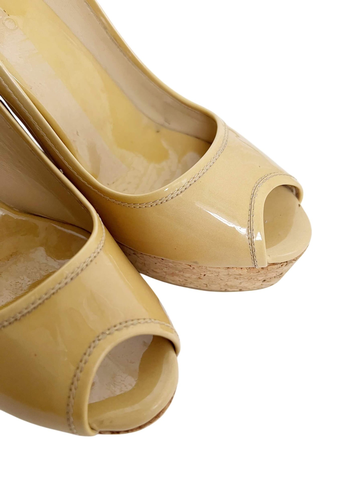Jimmy Choo Cork Wedges, Sz 38.5