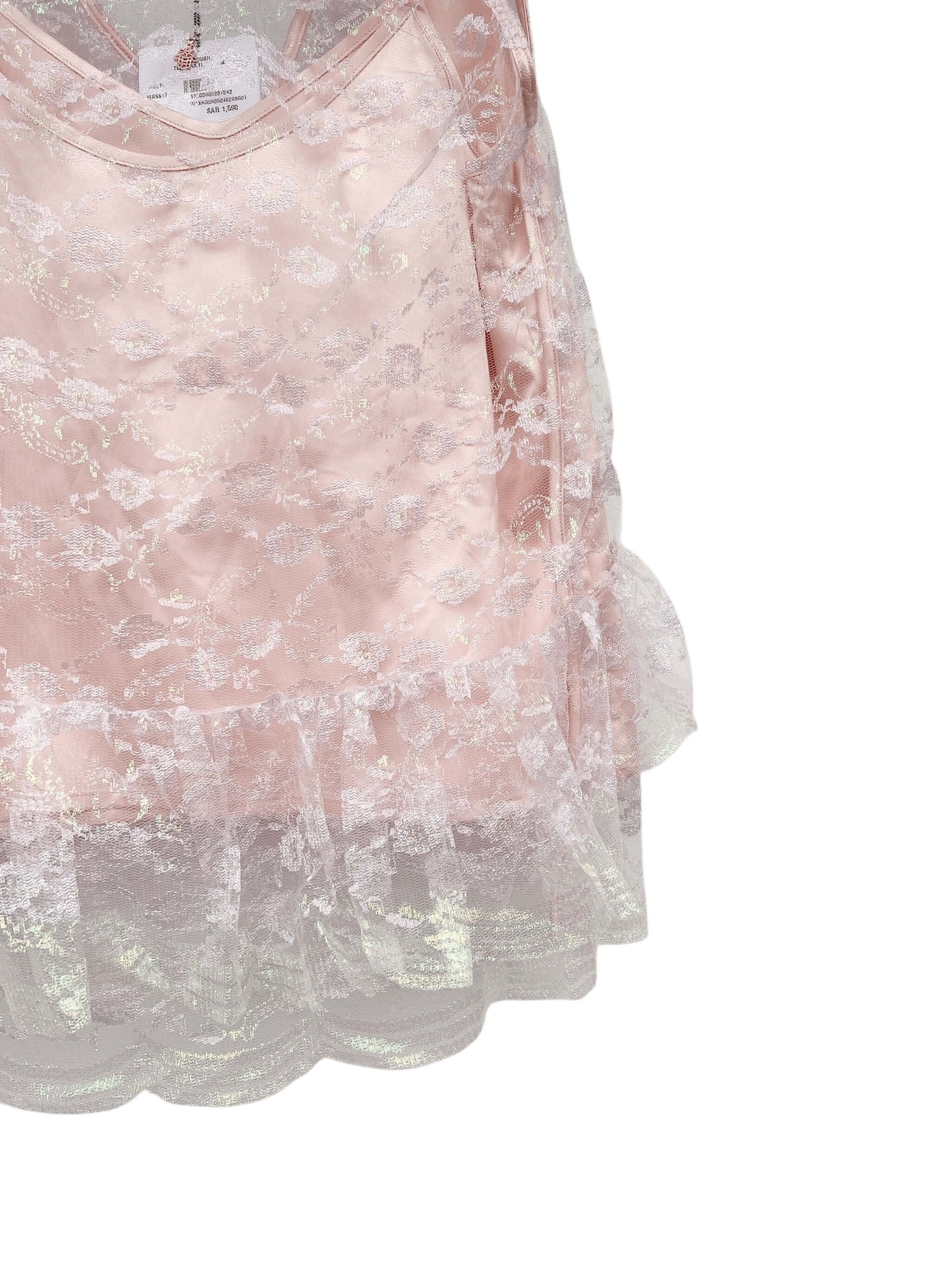 Manoush Iridescent Lace Top, Sz 38 (New with Tags)