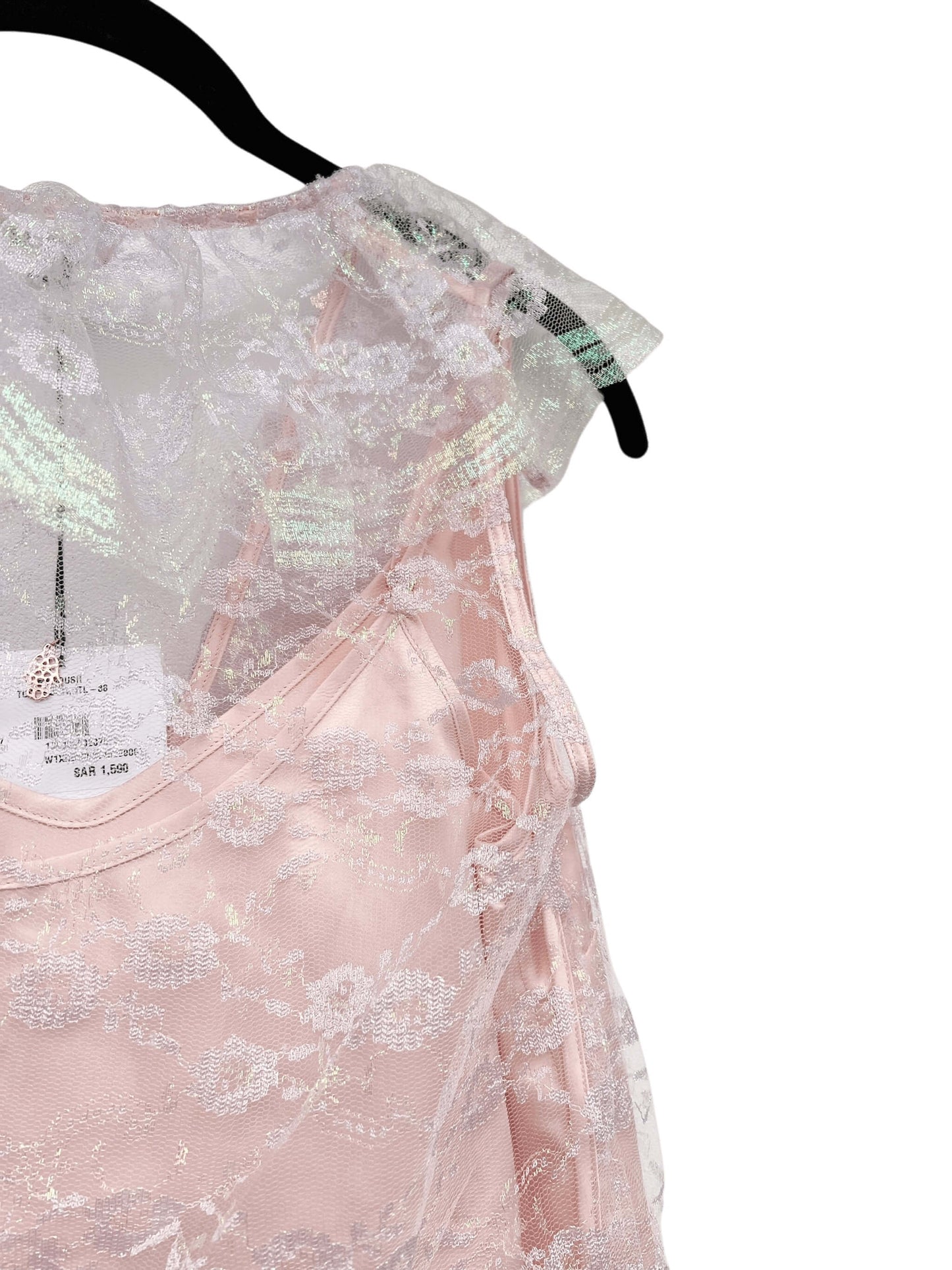 Manoush Iridescent Lace Top, Sz 38 (New with Tags)