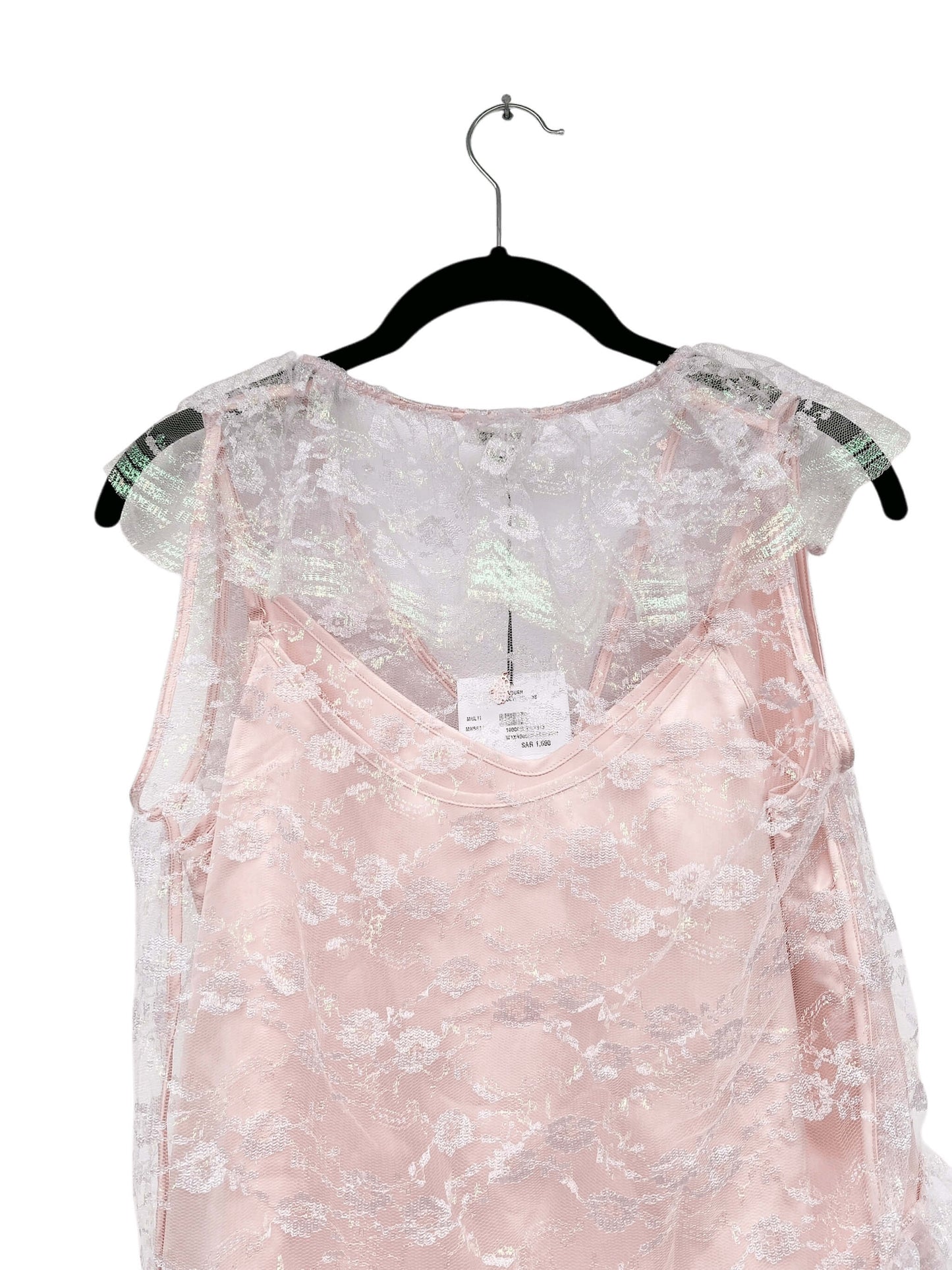 Manoush Iridescent Lace Top, Sz 38 (New with Tags)