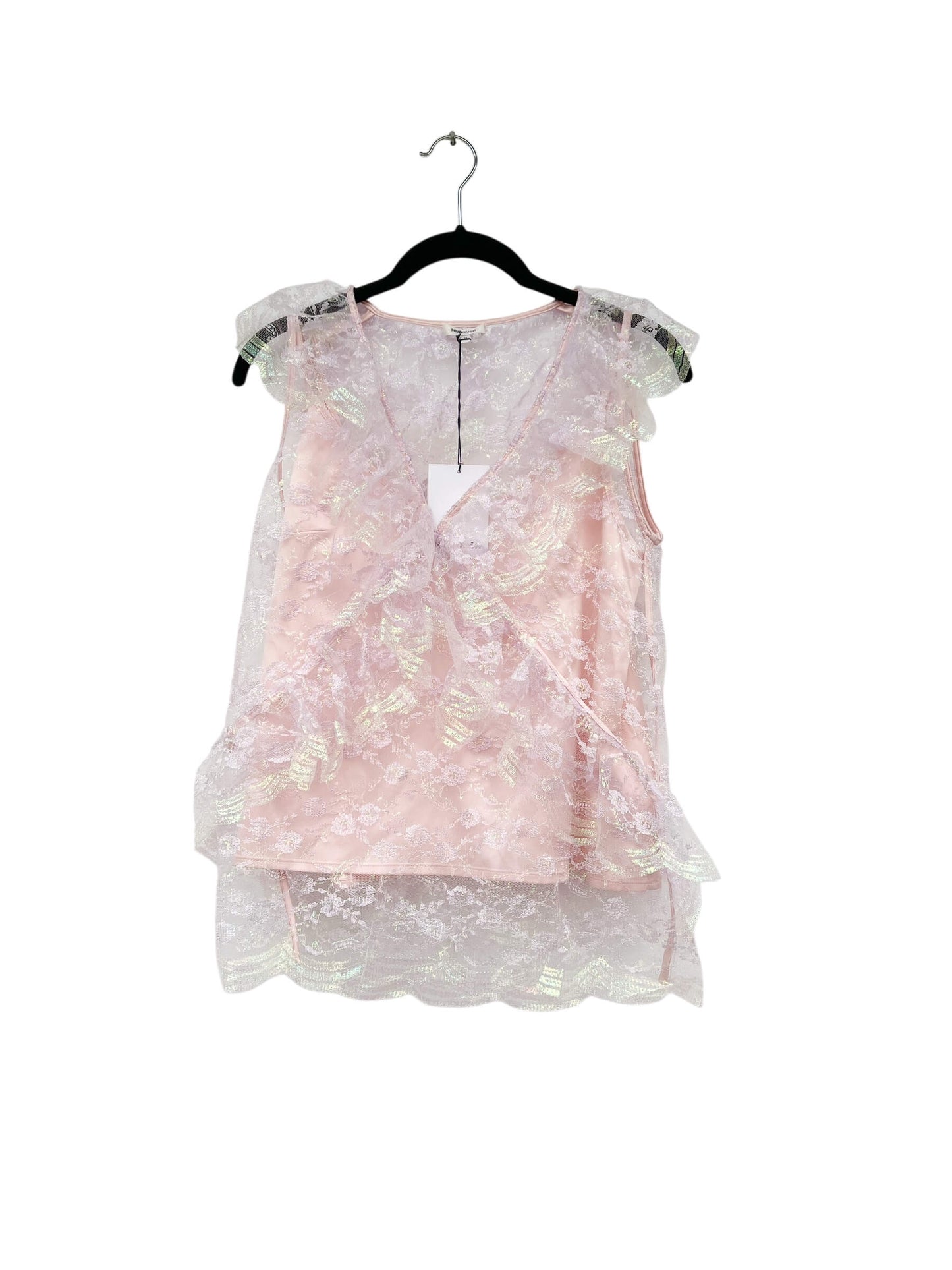 Manoush Iridescent Lace Top, Sz 38 (New with Tags)