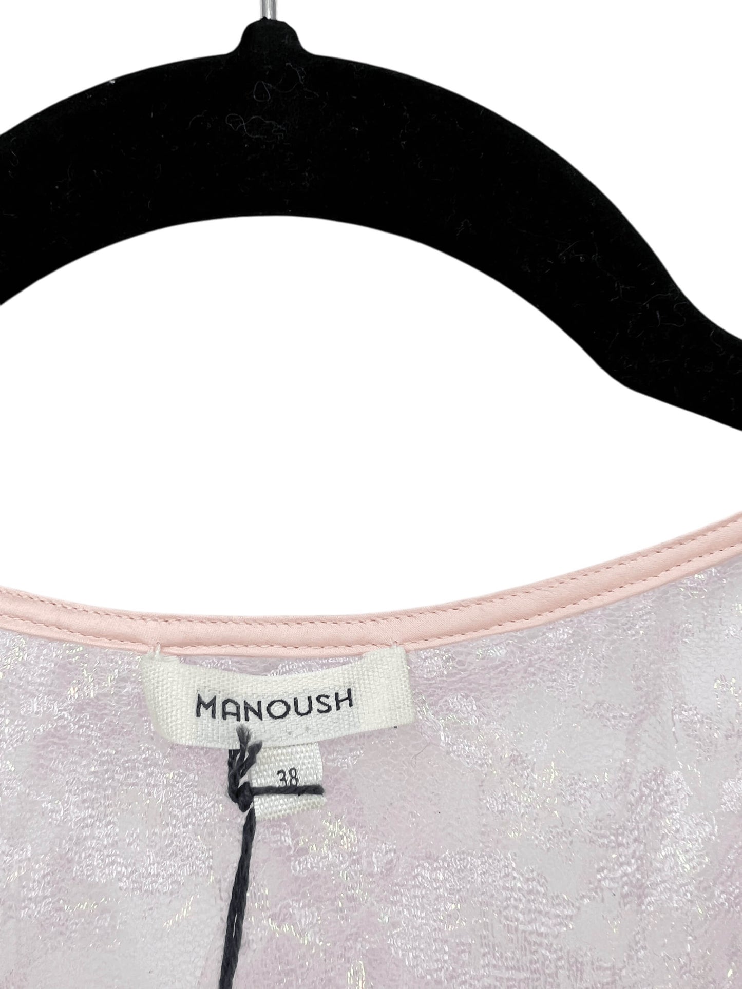 Manoush Iridescent Lace Top, Sz 38 (New with Tags)