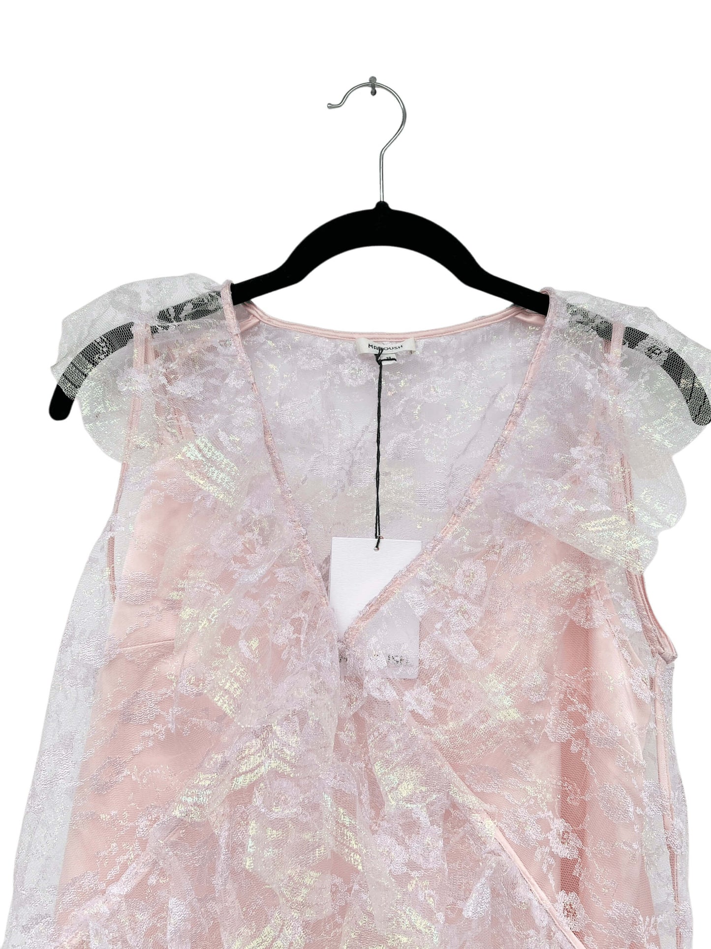 Manoush Iridescent Lace Top, Sz 38 (New with Tags)
