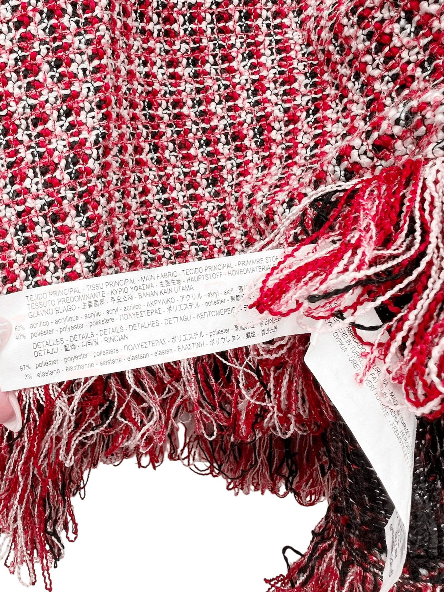 ZARA Tweed Fringe Top, Sz S