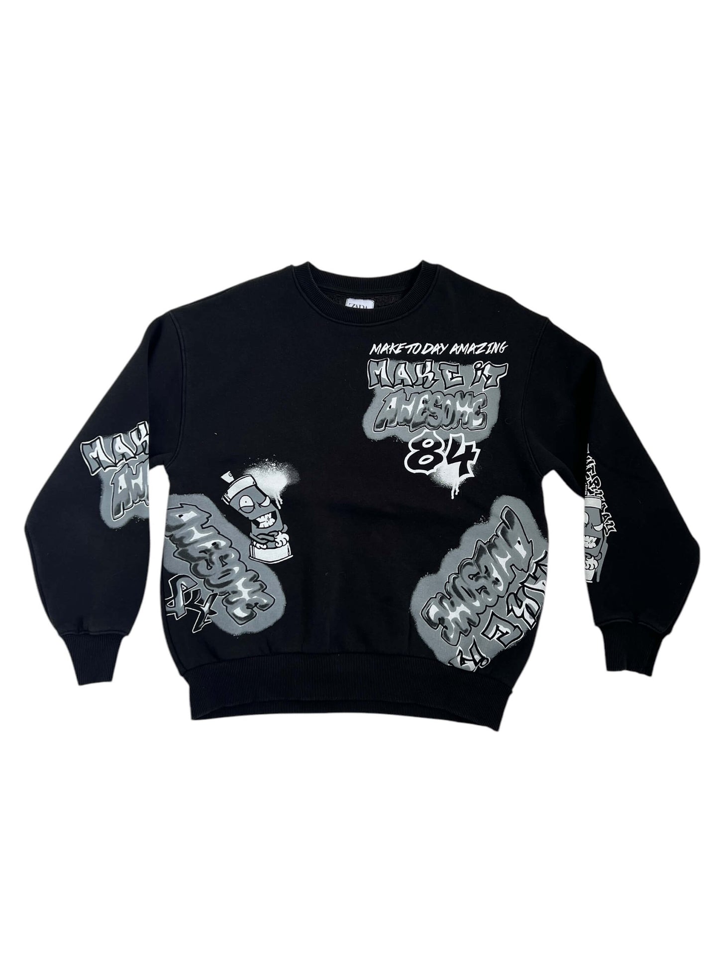 ZARA Graffiti Sweatshirt, Age 11-12