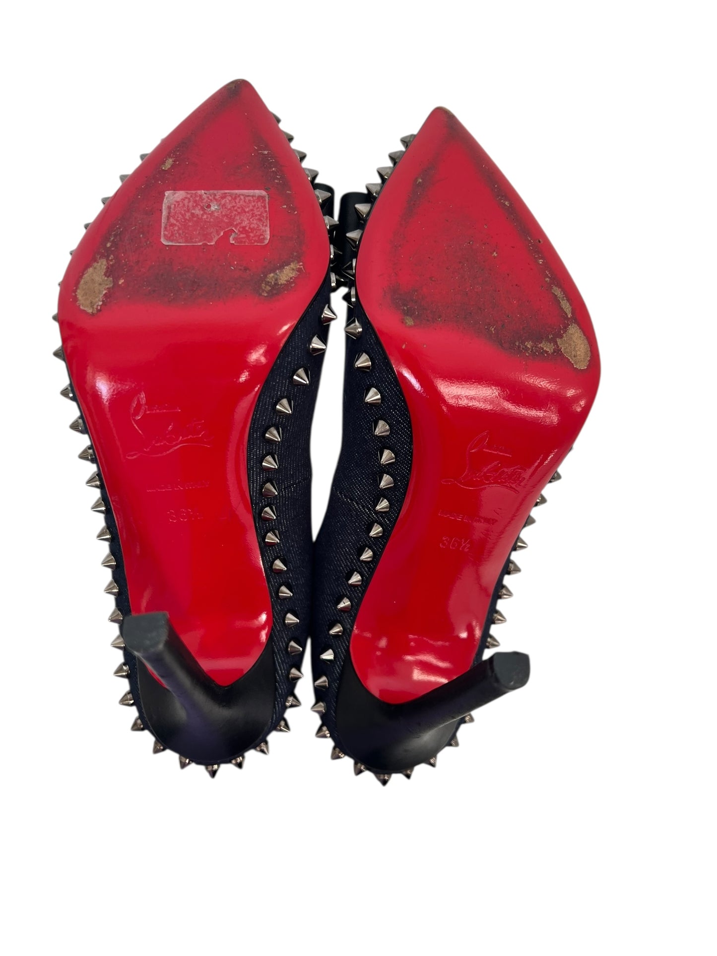 Christian Louboutin Denim Heels, Sz 36.5