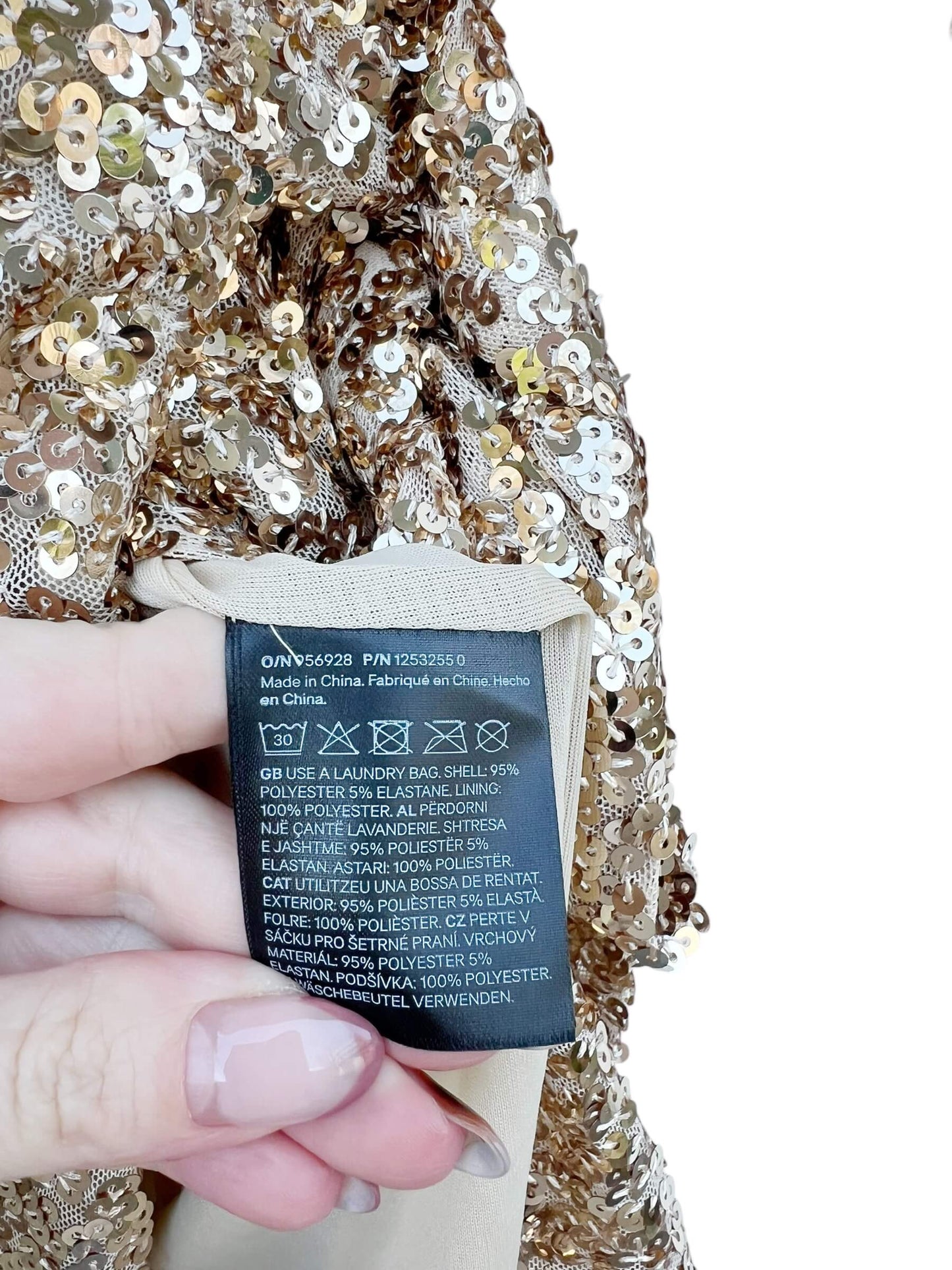 H&M Sequin Wrap Dress, Sz XS (New with Tags)