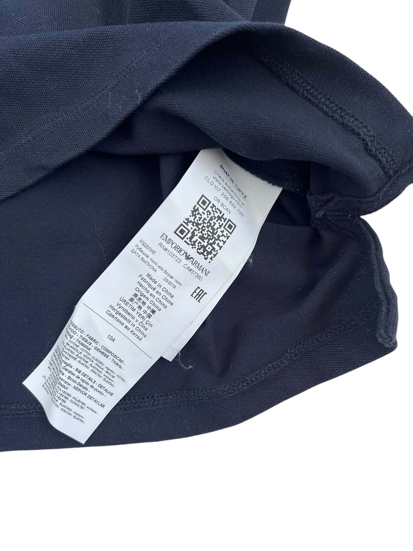 Emporio Armani Polo Top, Age 10