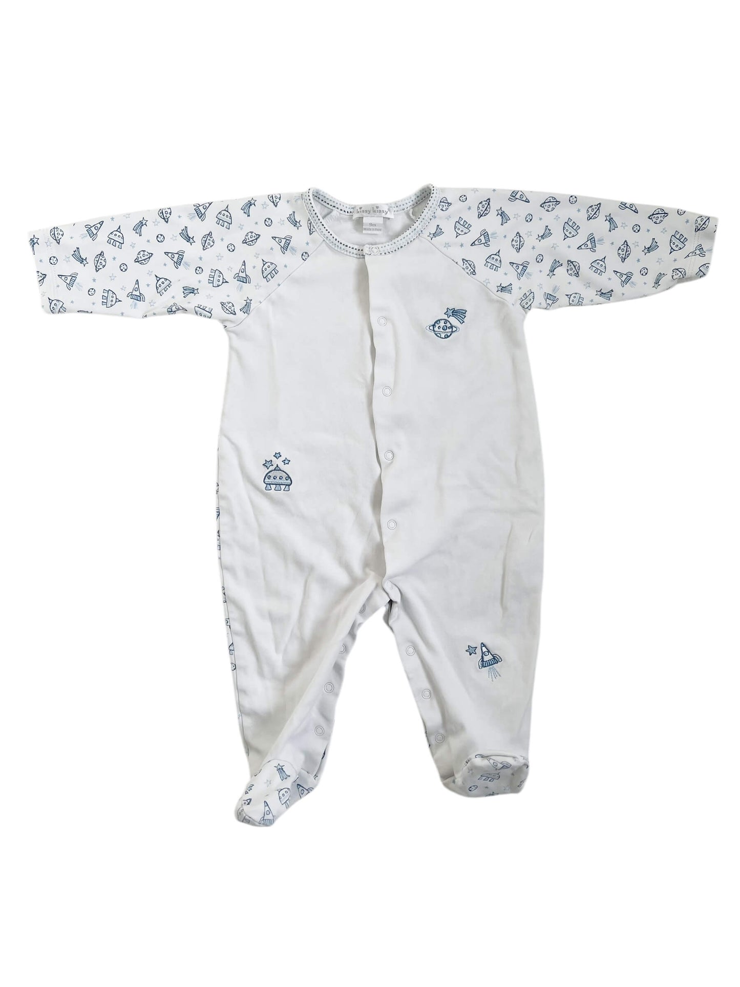 Kissy Kissy Spaceship Babygrow, Age 9 Months
