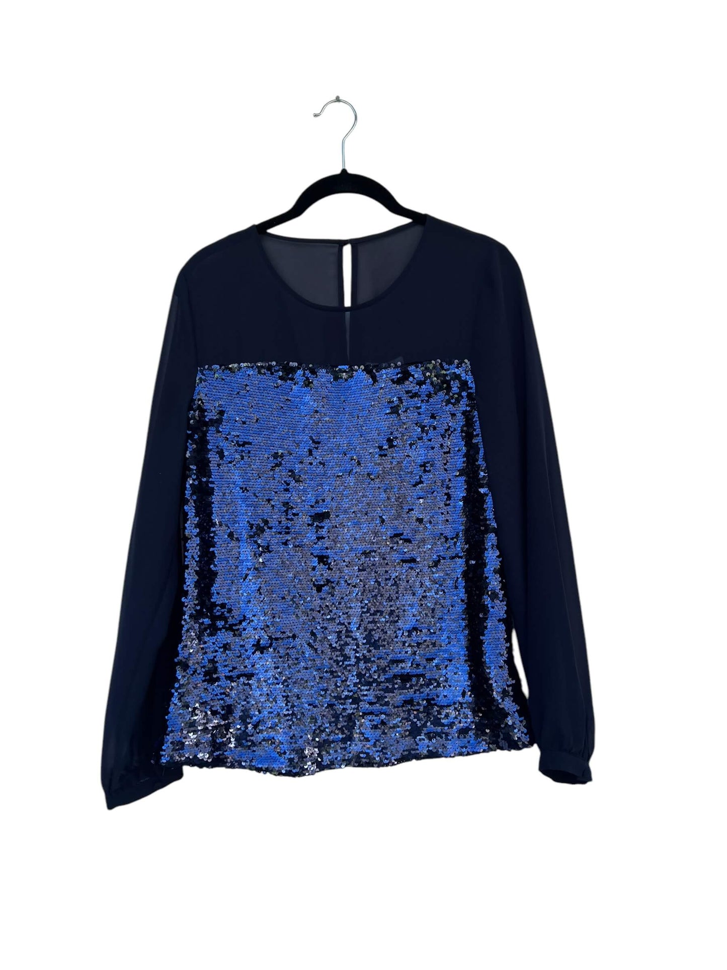 Warehouse Sequin Chiffon Top, Sz 10 (New with Tags)