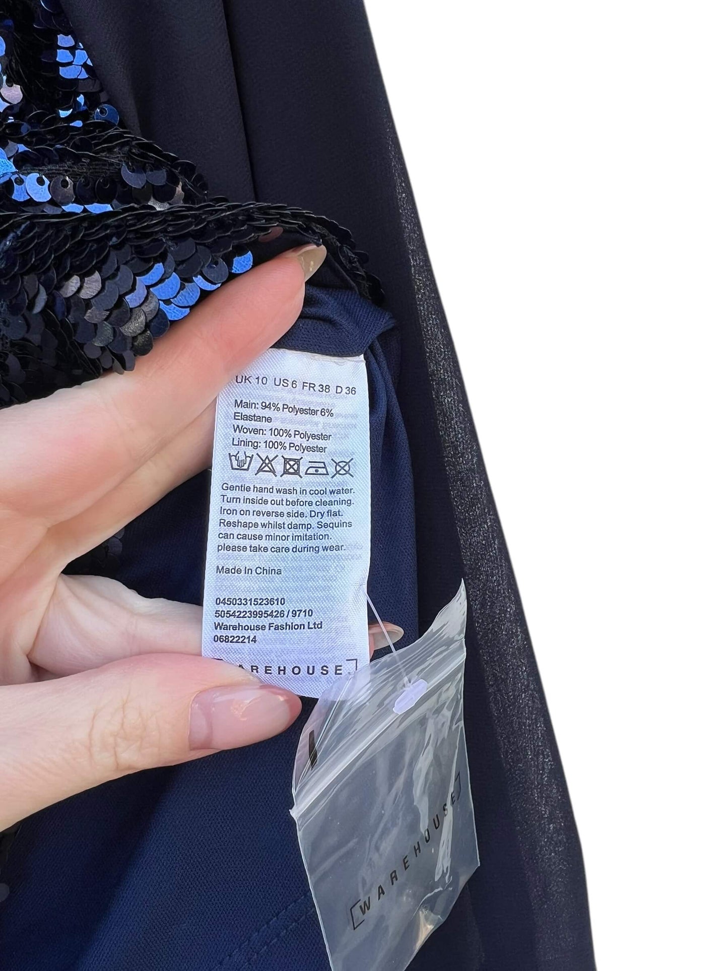 Warehouse Sequin Chiffon Top, Sz 10 (New with Tags)