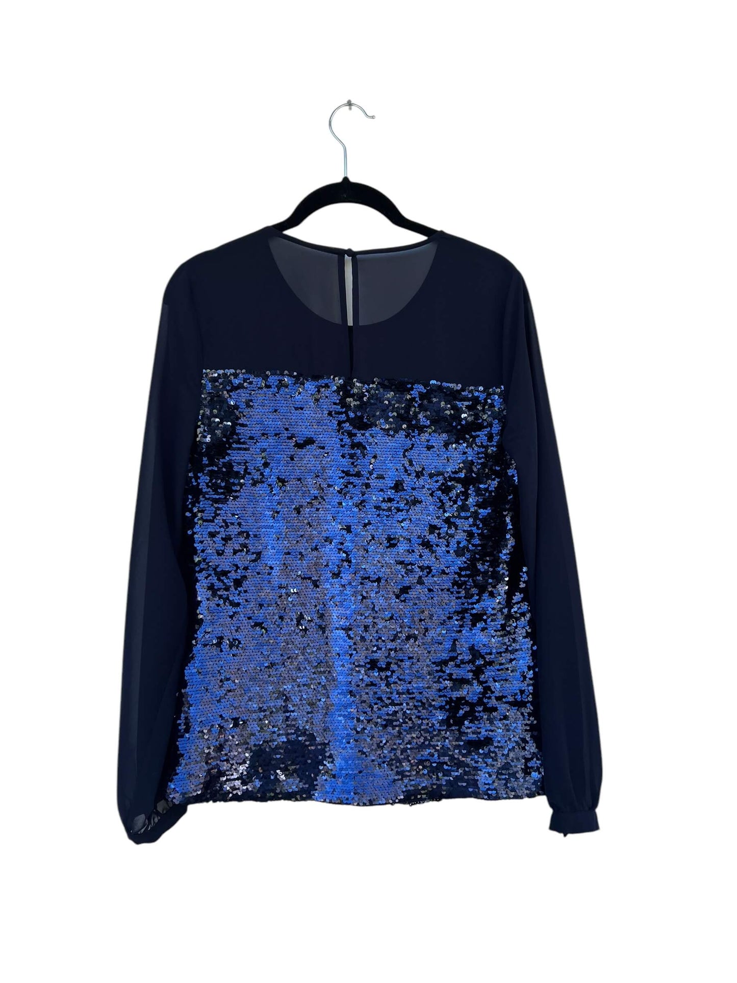 Warehouse Sequin Chiffon Top, Sz 10 (New with Tags)