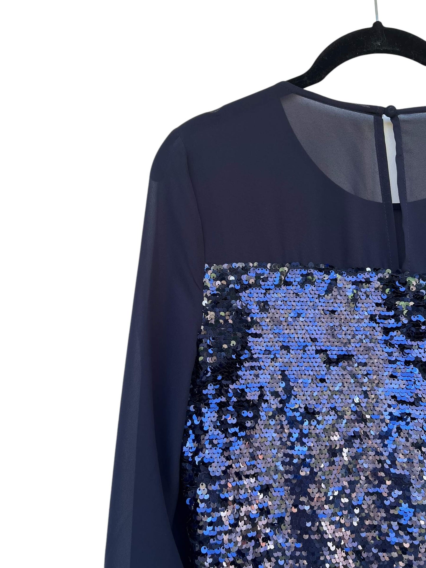 Warehouse Sequin Chiffon Top, Sz 10 (New with Tags)