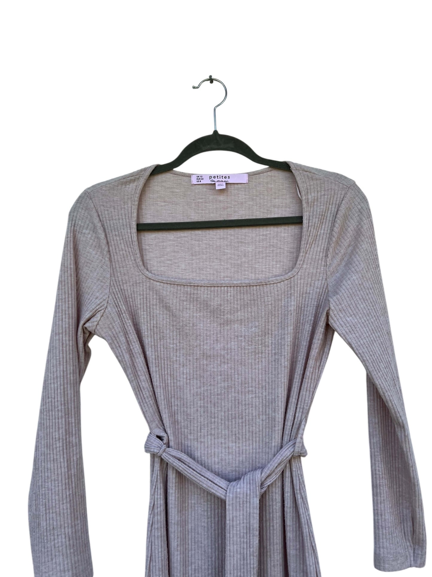 Miss Selfridge Petites Ribbed Knit Dress, Sz 12