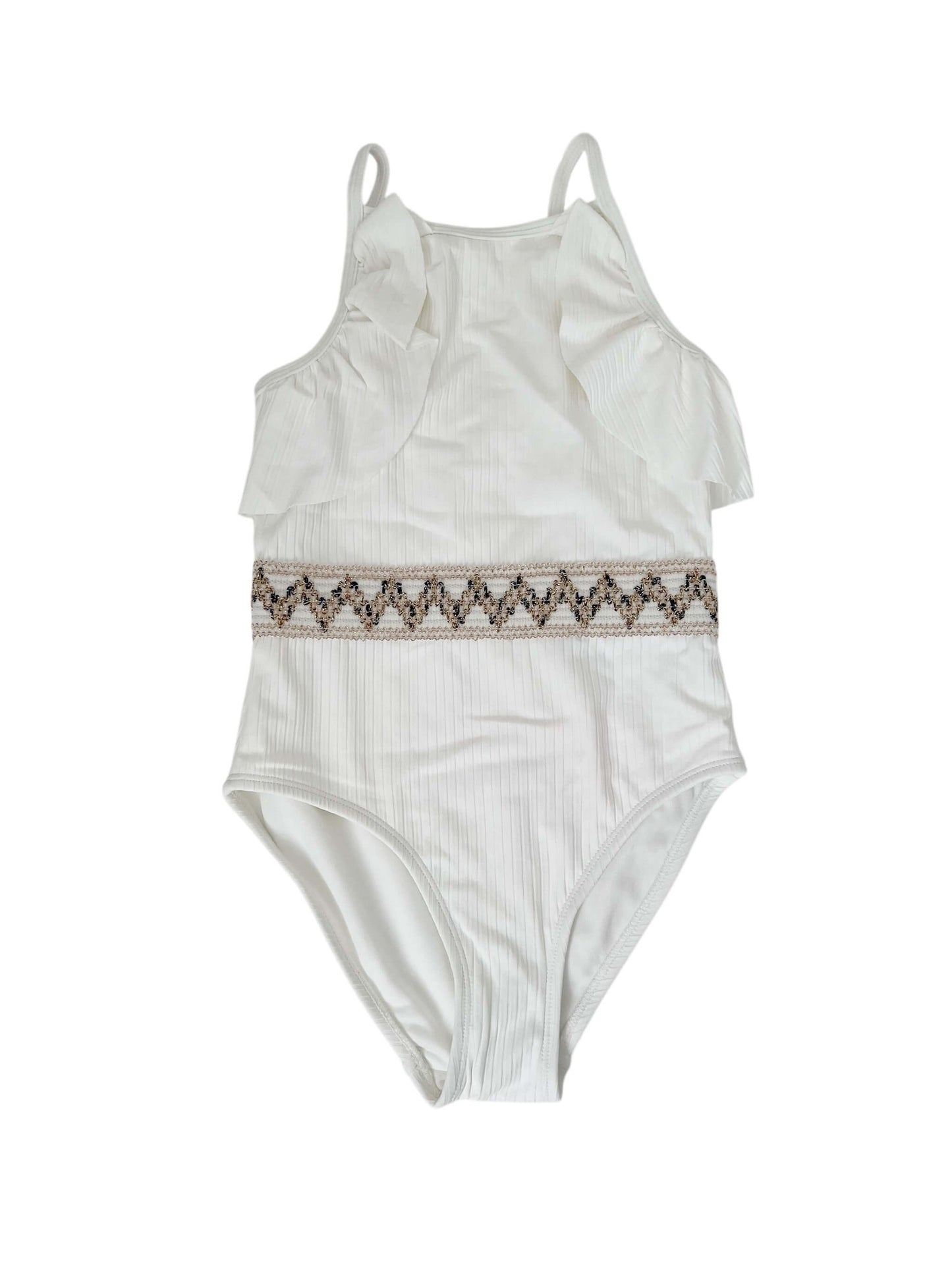 River Island Frill Swimsuit, Age 7-8 (New with Tags)