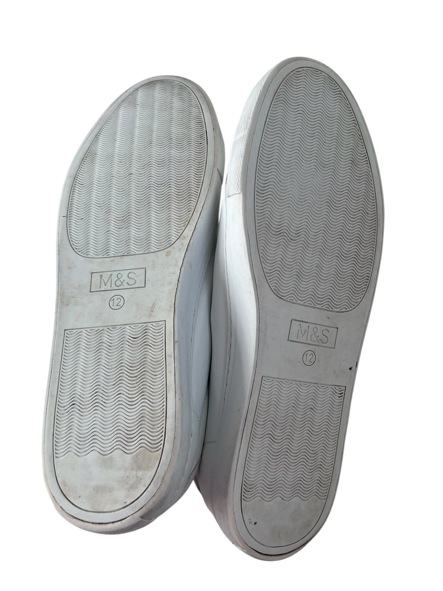 Marks & Spencer White Trainers, Sz 12