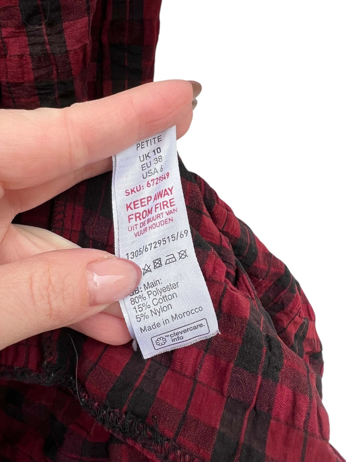 New Look Petite Check Dress, Sz 10