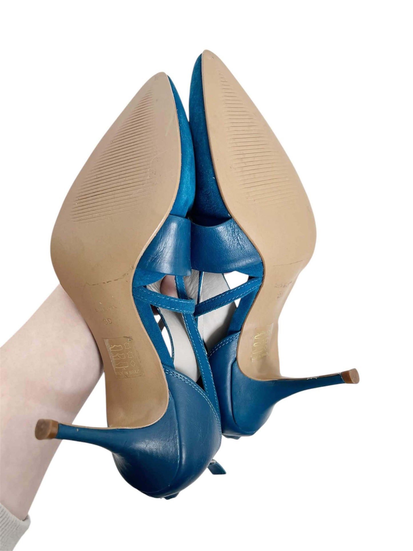 Reiss Leather & Suede Heels, Sz 38