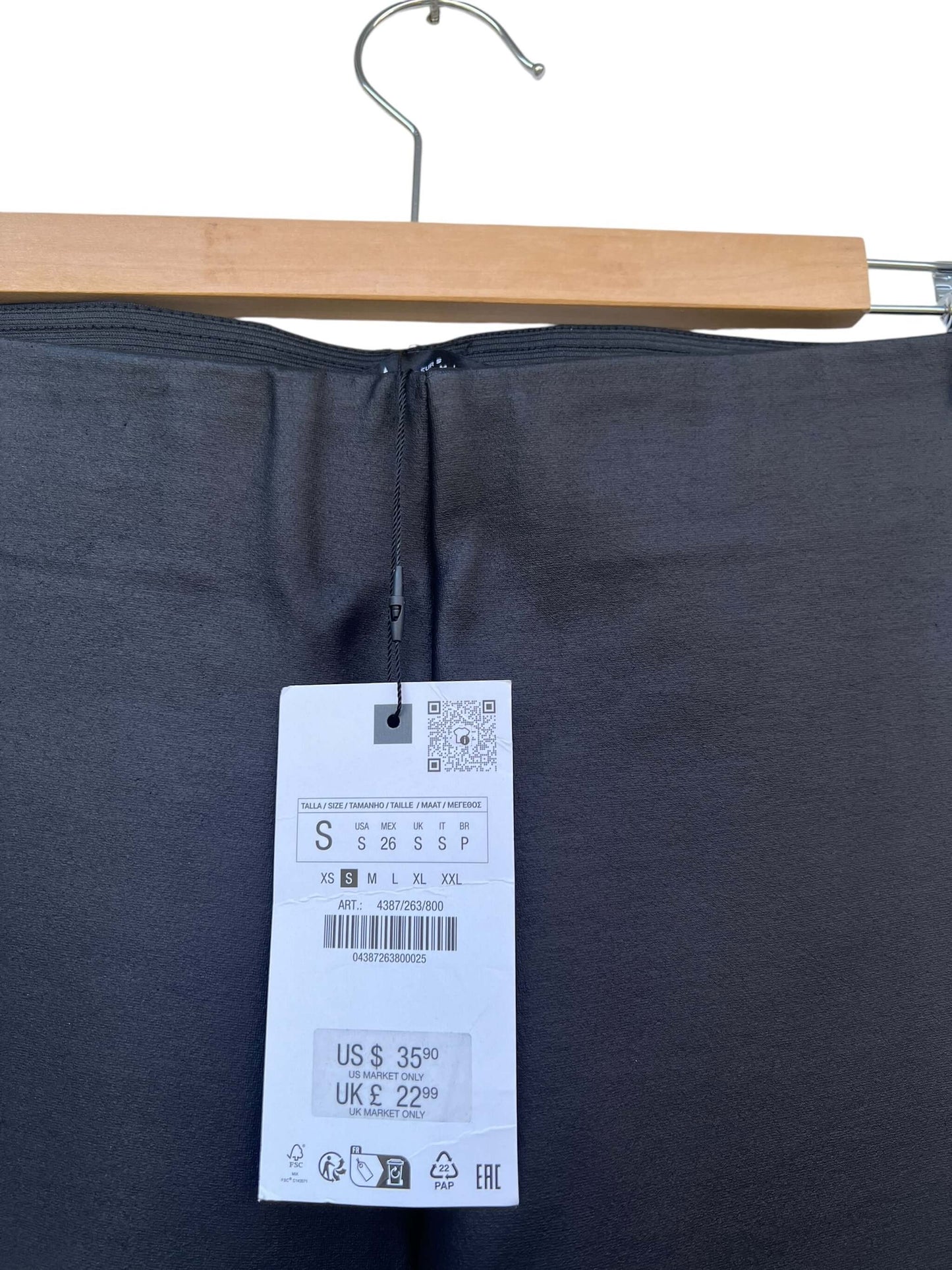 ZARA Coated Leggings, Sz S (New with Tags)