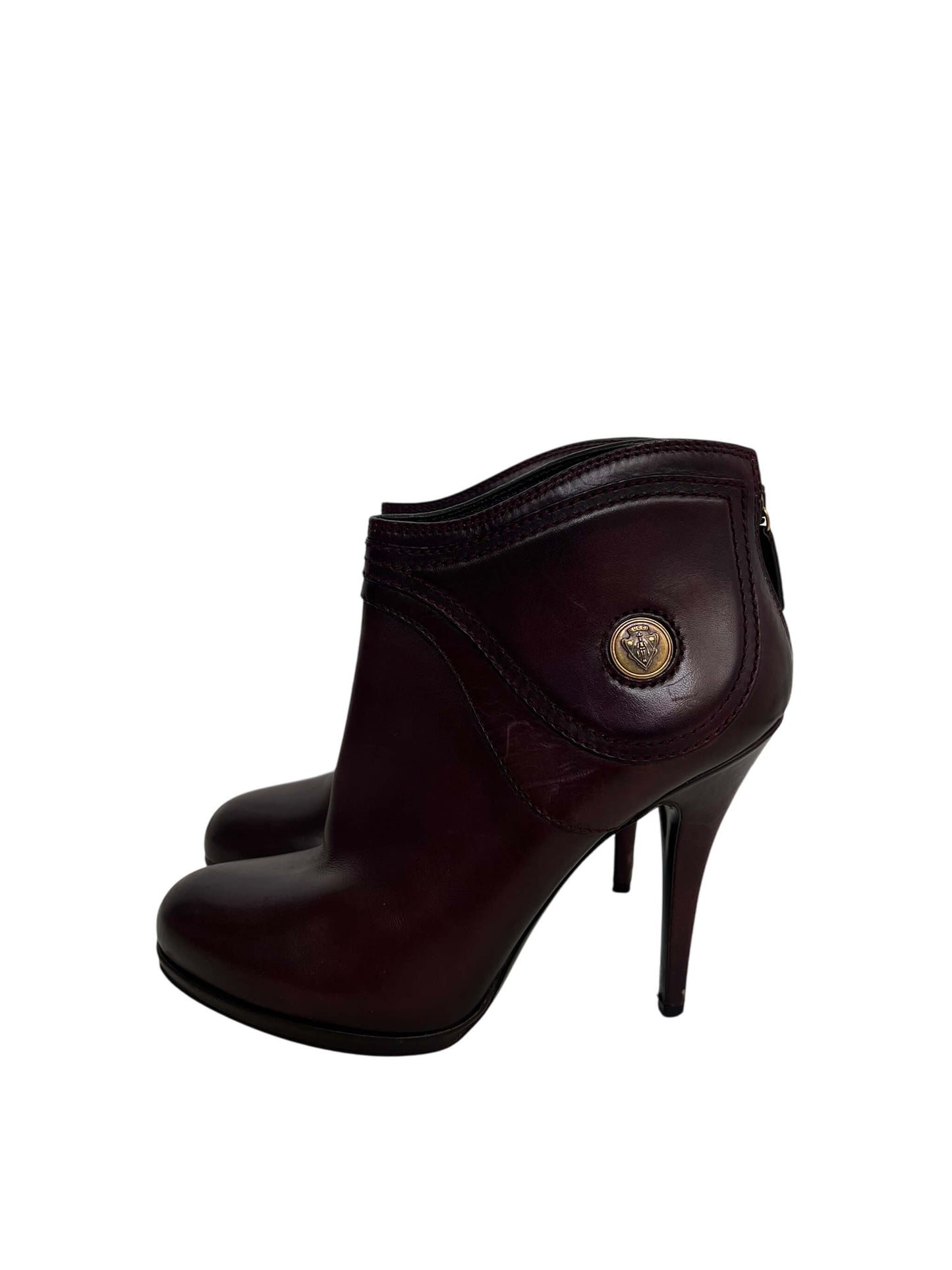 Gucci Leather Booties, Sz US 7.5