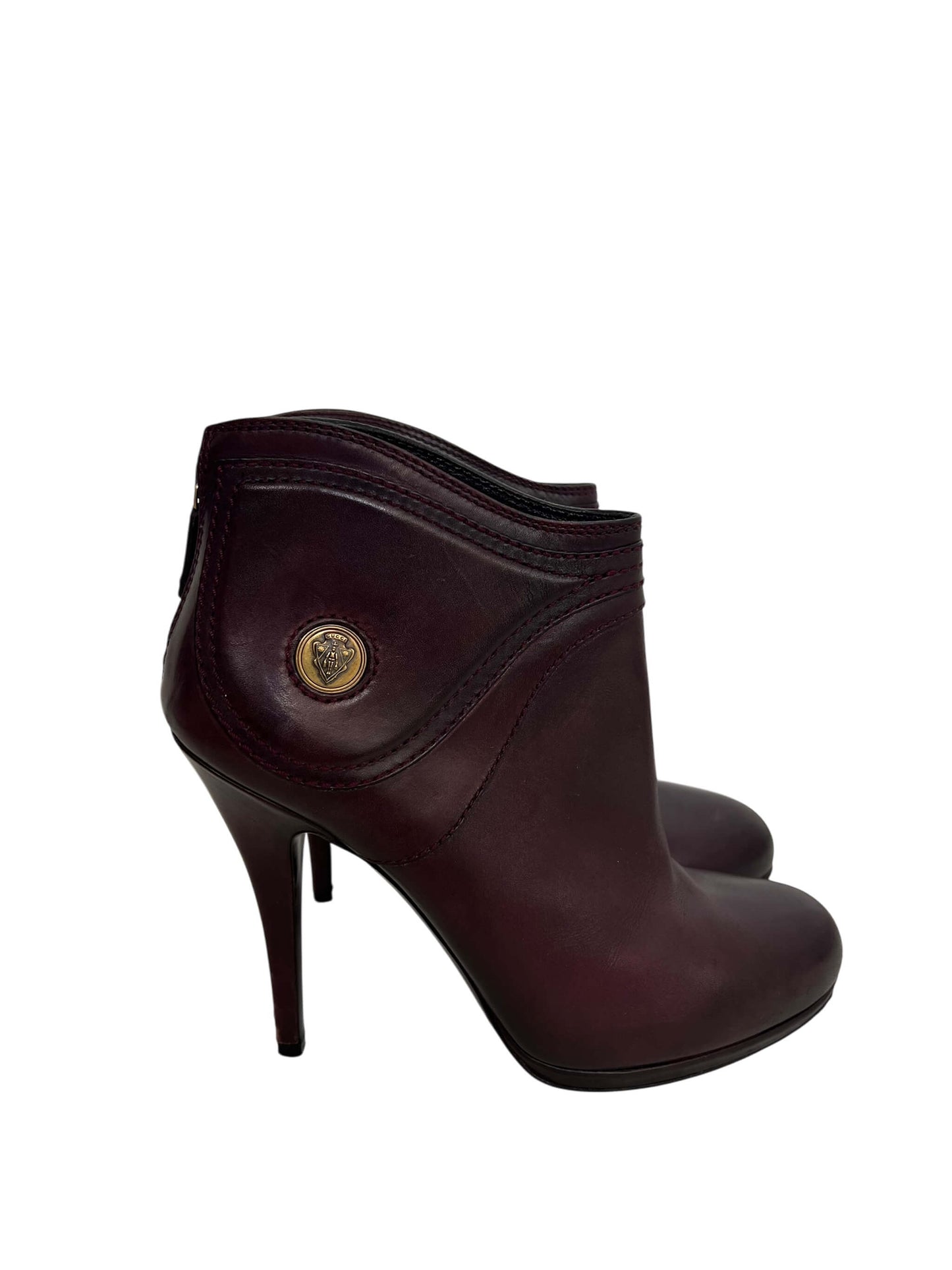 Gucci Leather Booties, Sz US 7.5