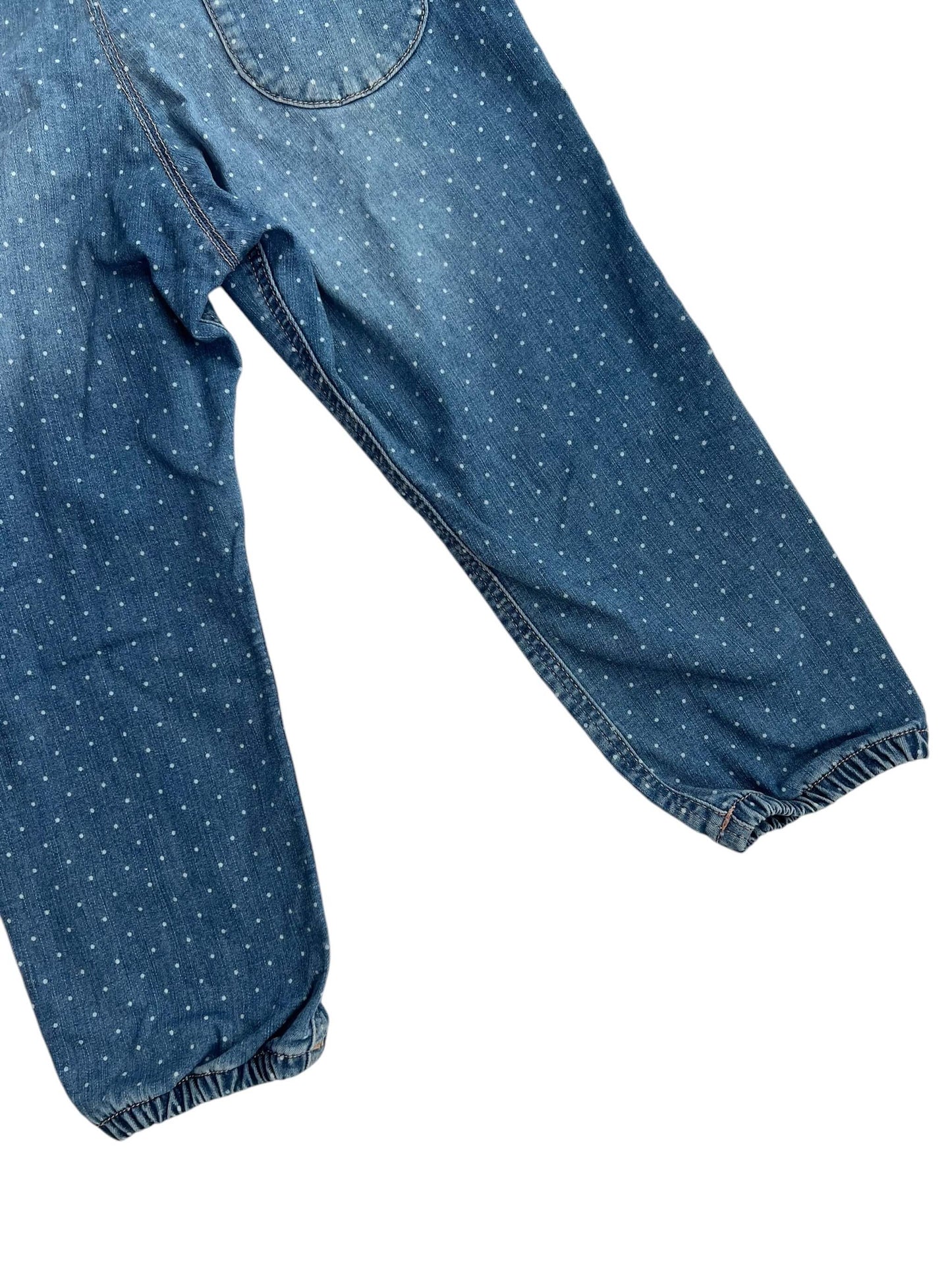 H&M Denim Polka Dot Dungarees, Age 3-4