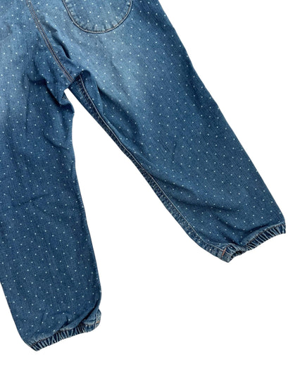 H&M Denim Polka Dot Dungarees, Age 3-4