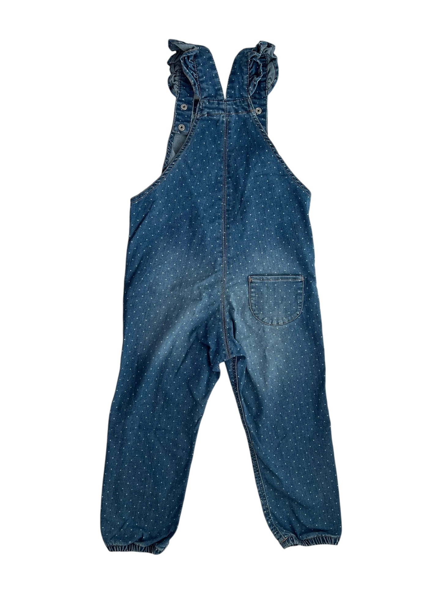 H&M Denim Polka Dot Dungarees, Age 3-4