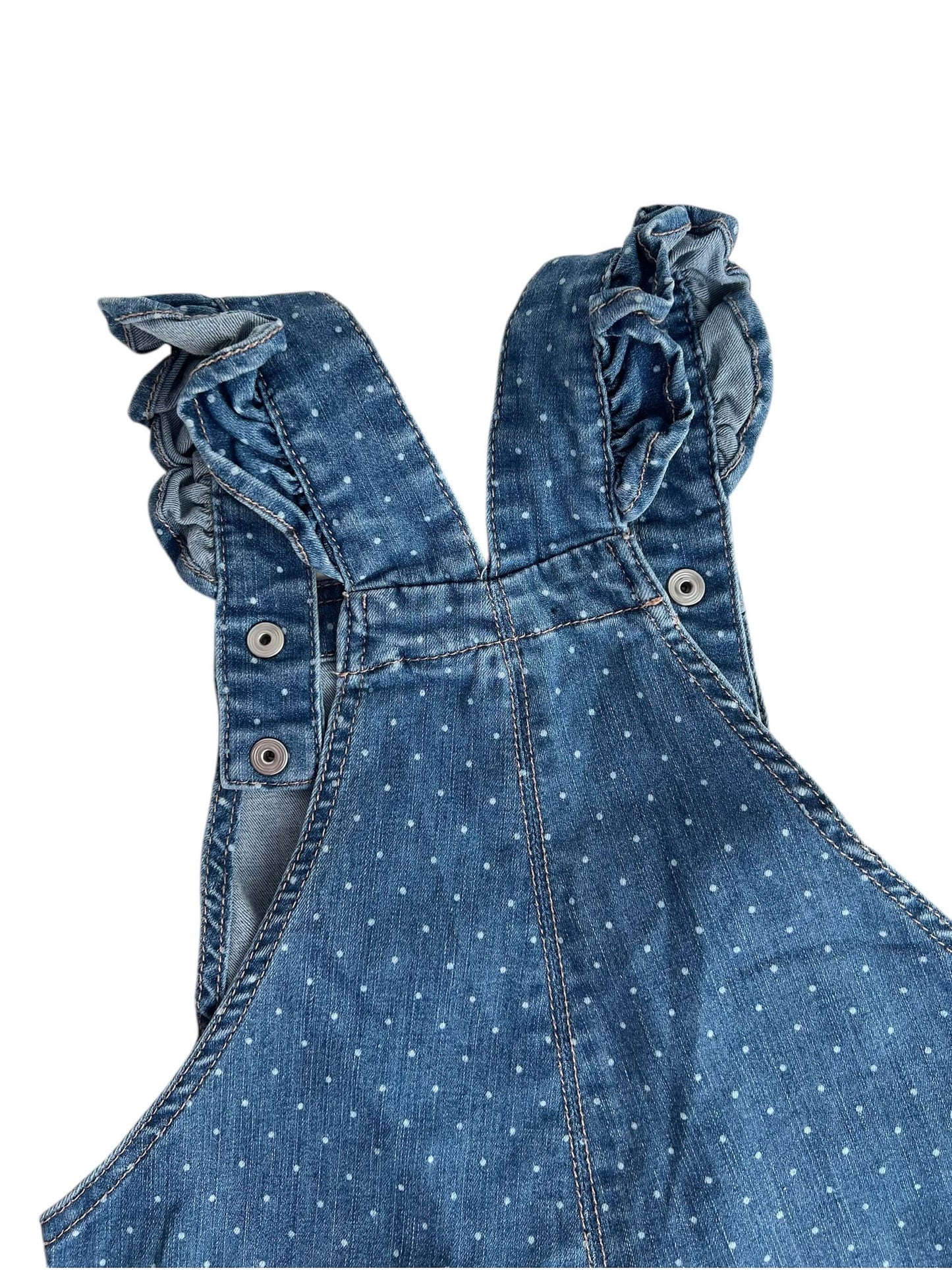 H&M Denim Polka Dot Dungarees, Age 3-4