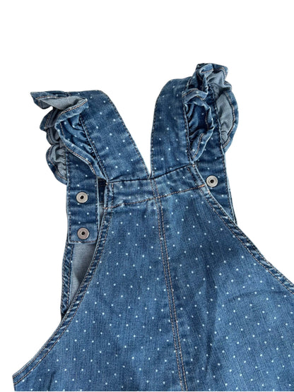 H&M Denim Polka Dot Dungarees, Age 3-4