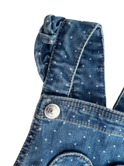 H&M Denim Polka Dot Dungarees, Age 3-4