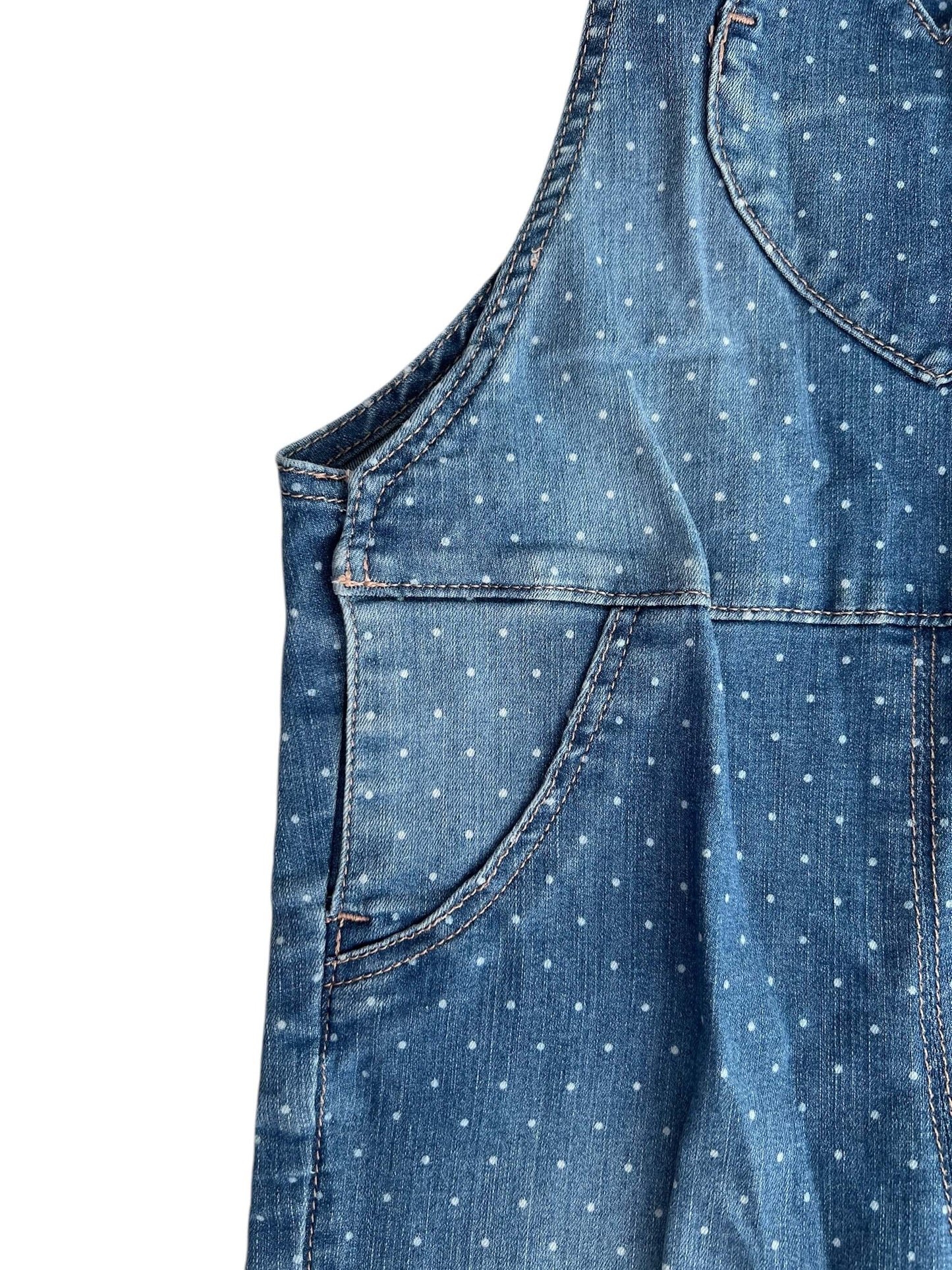 H&M Denim Polka Dot Dungarees, Age 3-4