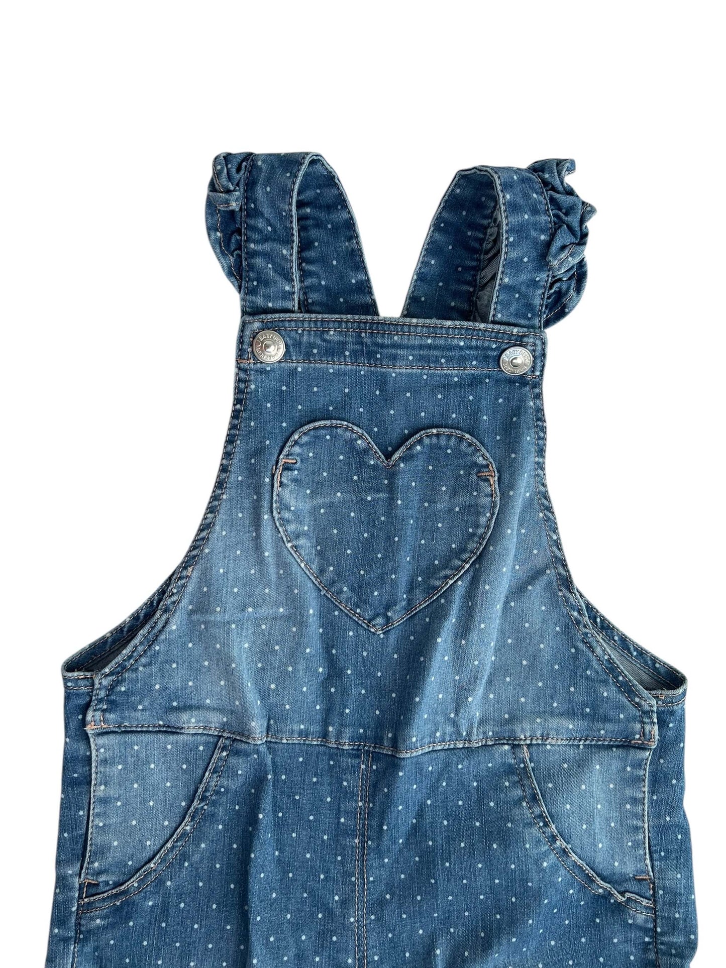H&M Denim Polka Dot Dungarees, Age 3-4