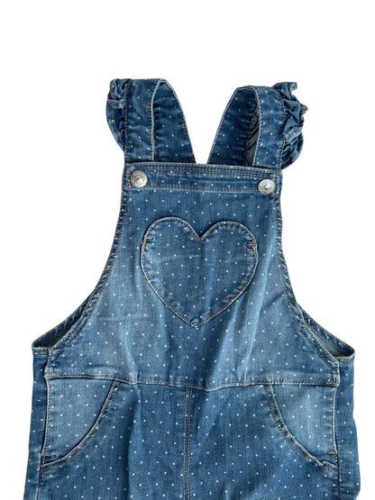 H&M Denim Polka Dot Dungarees, Age 3-4